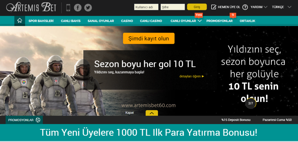 Artemisbet Kayit