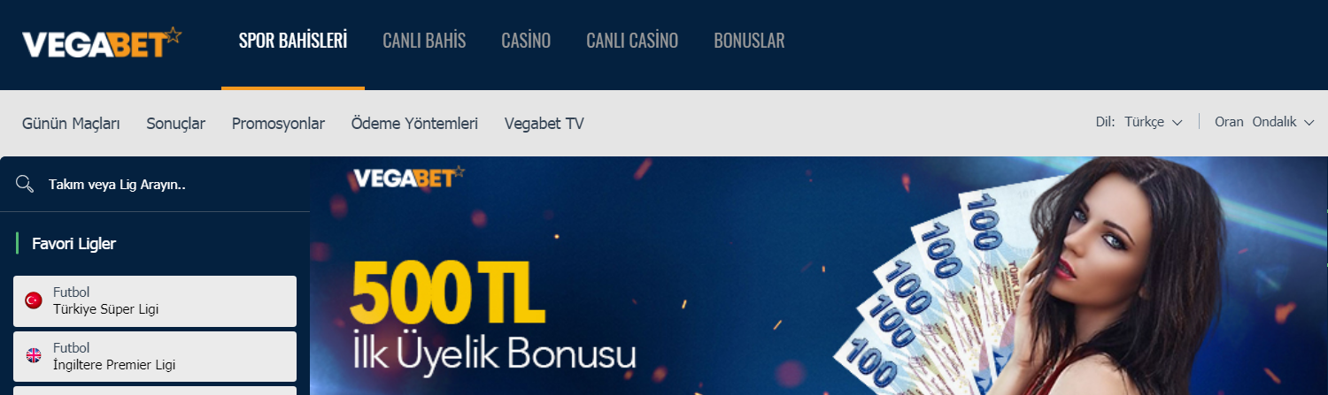 Vegabet Canli Bahis